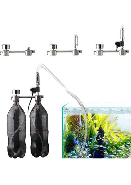 Stil 2 Stili Akvaryum Bitkileri Için Co2 Jeneratörü ve Solenoid Vana Kabarcık Sayacı ve Kontrol Karbon Dioksit Akvaryum Kendin Yap Co2 Jeneratör Sistemi Kiti (Yurt Dışından)