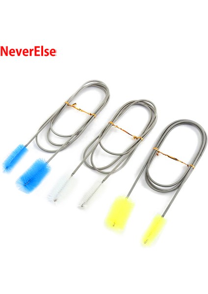 Beyaz Stil 155CM Akvaryum Temizleme Fırçası Paslanmaz Çelik Esnek Eğimli Boru 2x Fırça Su Hava Tüpü Boru Hortum Temizleyici Balık Tankı Aksesuarları (Yurt Dışından) fiyatları