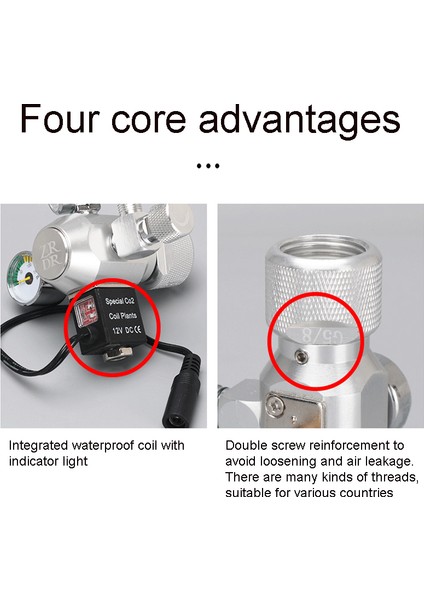 R101 Stili G5-8 Ab Domuzu Zrdr Dıy Akvaryum Co2 Regülatörü, 360° Hassas Ayar Valfü Balon Sayacı Solenoid Valf Kiti, Karbondioksit Basınç Düşürücü Valf (Yurt Dışından) modelleri