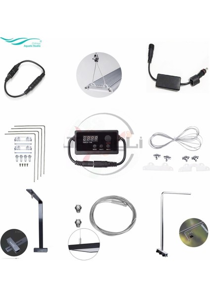 Alüminyum Düzeltme 1 Adet Stili Chihiros LED Işık Aksesuarları Wrgb Serisi Aplus Rgb Akıllı Kontrolcü Kumanda Dimmer Zamanlayıcı Metal Askı Kiti - Türkçe (Yurt Dışından)