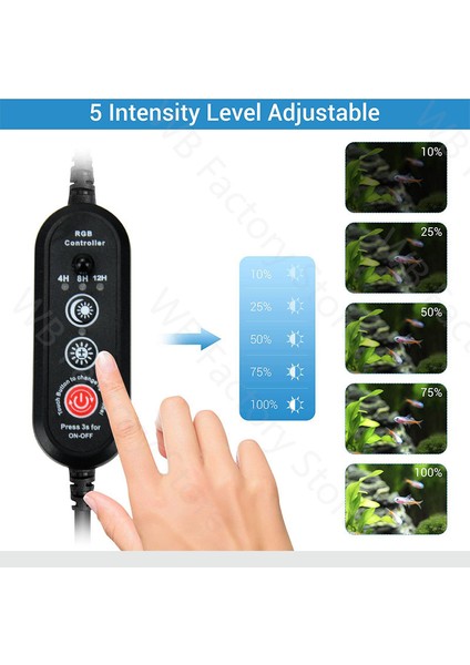 48CM Mavi Beyaz Stil Akvaryum Işık Zamanlayıcı LED Su Geçirmez Balık Tankı Işık Sualtı Balık Lambası Akvaryum Dekor Aydınlatma Bitki Lambası cm (Yurt Dışından) indirimleri