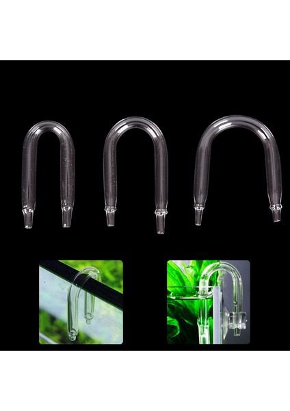 U Şekli 10MM Tarzı Dayanıklı U Şekilli Cam Tüp Akvaryum Co2 Difüzörü Kontrol Valfi Balık Tankı Tüp Borosilikat Cam (Yurt Dışından)