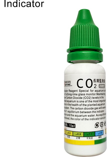 15ML Gösterge Stili Akvaryum Co2 Göstergesi Çözeltisi Monitör Bitkiler Ot Co2 Sistemi Konsantrasyon Balık Tankı Camı Sıvı Test Cihazı Damla Kontrol Cihazı (Yurt Dışından)