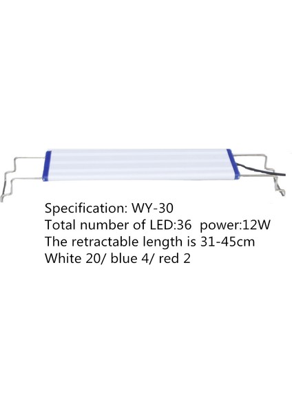 Wy-30 Stili cm LED Balık Tankı Çekilebilir Lamba Akvaryum Klip Lambası Su Otu Silindir Lamba Işık Kaplumbağa Alg Silindir Lamba (Yurt Dışından)