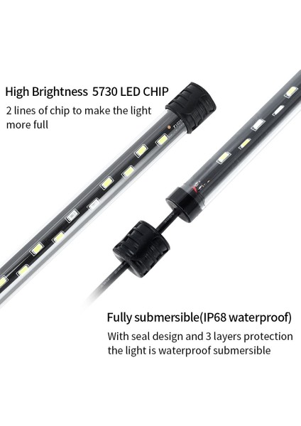 Q60CF Stili Akvaryum Işık LED Su Geçirmez Balık Tankı Klip Işık Sualtı Dekor Aydınlatma Daldırma Lamba Bitki Büyüme Lambası cm (Yurt Dışından) modelleri