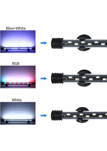 Q60CF Stili Akvaryum Işık LED Su Geçirmez Balık Tankı Klip Işık Sualtı Dekor Aydınlatma Daldırma Lamba Bitki Büyüme Lambası cm (Yurt Dışından) fırsatları