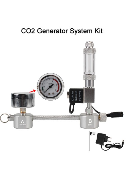 C Stili Akvaryum Aksesuarları Kendin Yap Solenoid Valfli Bitki Yetiştirme Için Akvaryum Co2 Jeneratör Sistemi Kiti Balon Sayacı Difüzör (Yurt Dışından) fiyatları