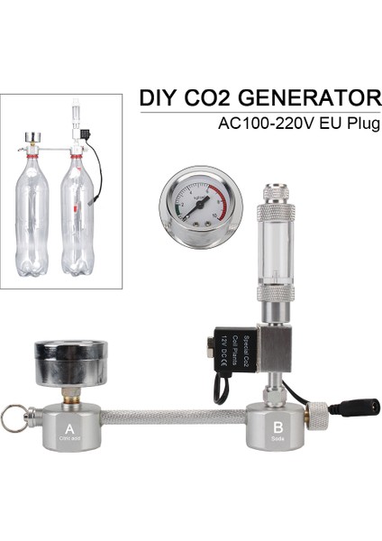 C Stili Akvaryum Aksesuarları Kendin Yap Solenoid Valfli Bitki Yetiştirme Için Akvaryum Co2 Jeneratör Sistemi Kiti Balon Sayacı Difüzör (Yurt Dışından) indirimleri