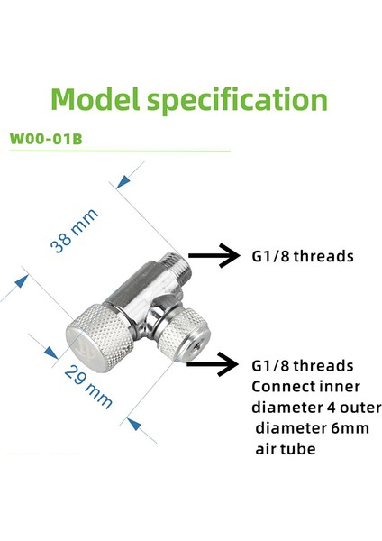 W00-01A-ÇIFT Başlı Stil Akvaryum Balık Tankı Co2 Sistemi Için 4*6mm Co2 Özel Tüp Için Wyın Yüksek Iğne Valf Regülatörü Uygun Karbondioksit Ince Ayar (Yurt Dışından)