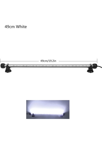 49CM Beyaz Stil Akvaryum Işığı LED Su Geçirmez Balık Tankı Işık Sualtı Balık Lambası Akvaryum Dekorasyon Aydınlatma Bitki Lambası cm 220V Ab Güç (Yurt Dışından)