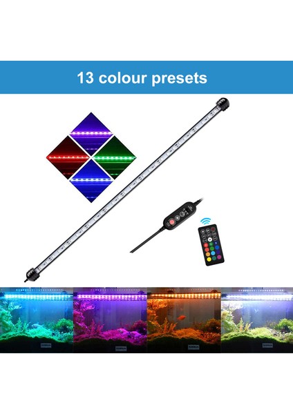 Altın Tarzı Su Geçirmez LED Akvaryum Işıkları Balık Tankı Işık Barı 13 Renk cm Batırılabilir Sualtı Klip Lamba Su Ürünleri Dekorasyon (Yurt Dışından) modelleri