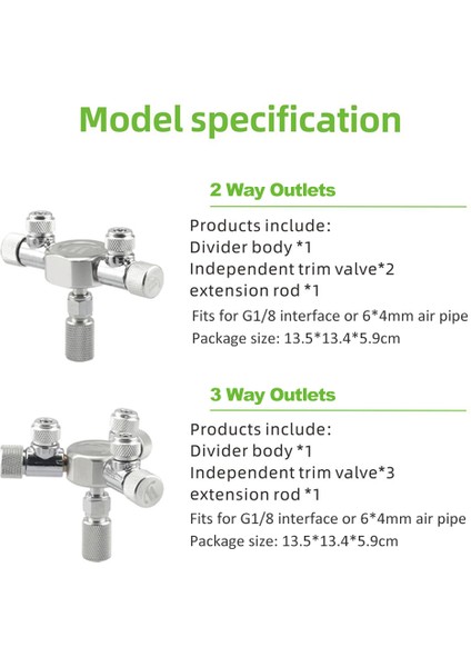 Çift Kafa Stili 6 Yollu Çıkışlı Co2 Regülatörü Için Akvaryum Tankı Co2 Vana Bölücü Regülatör Distribütör Iğne Ince Ayar Valfi (Yurt Dışından) modelleri