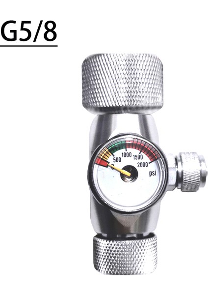 G5-8 Stili Akvaryum Co2 Regülatörü, Akvaryum Alüminyum Alaşım Basit Tek Basınç Göstergeli Regülatör, Sucul Bitki Co2 Ekipman Aksesuarları (Yurt Dışından)