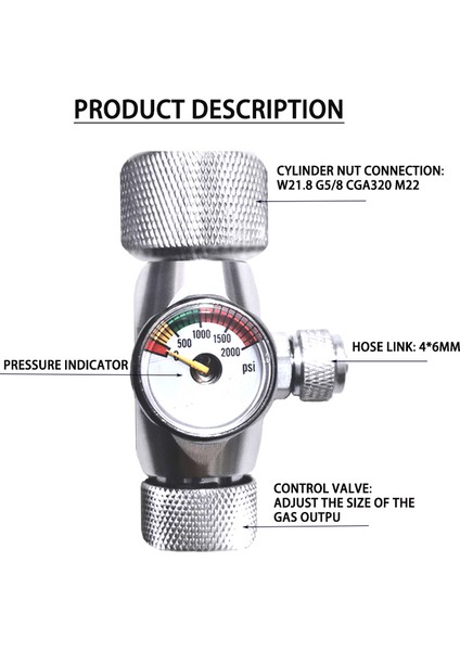 G5-8 Stili Akvaryum Co2 Regülatörü, Akvaryum Alüminyum Alaşım Basit Tek Basınç Göstergeli Regülatör, Sucul Bitki Co2 Ekipman Aksesuarları (Yurt Dışından) modelleri