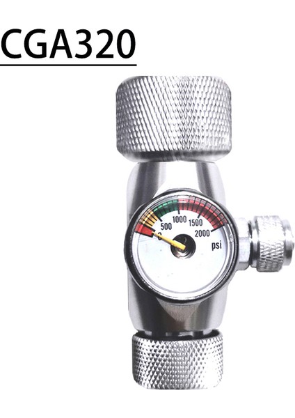 CGA320 Stili Akvaryum Co2 Regülatörü, Akvaryum Alüminyum Alaşım Basit Tek Basınç Göstergeli Regülatör, Sucul Bitki Co2 Ekipman Aksesuarları (Yurt Dışından)