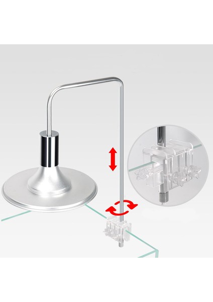 20W Beyaz Stil 220V Balık Tankı Akvaryum LED Işık Suda Çim Bitkisi Büyüme Lambası Kaplumbağa Sürüngen Aydınlatma Klipsli Beyaz LED Renk (Yurt Dışından)