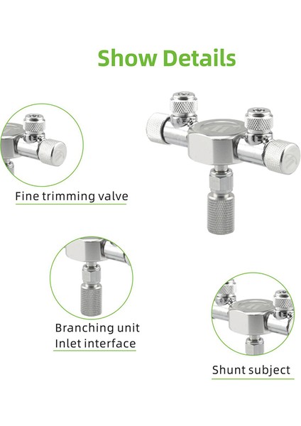 W02-02 Stili Wyın Paslanmaz Çelik Akvaryum Multi Yollu Co2 Distribütörü Bölücü Iğne Valf, Kontrol Valfi Balon Sayacı Için Solenoid Regülatör (Yurt Dışından) indirimleri
