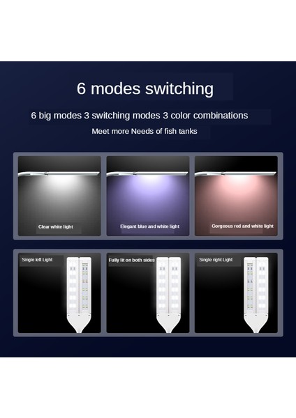 4W USB Ayar Stili Ayarlanabilir Akvaryum Lambaları Dört Sıralı LED Akvaryum Aydınlatma Çoklu Mod ve Çoklu Açı Balık Tankı Lambası Aksesuarları (Yurt Dışından) indirimleri