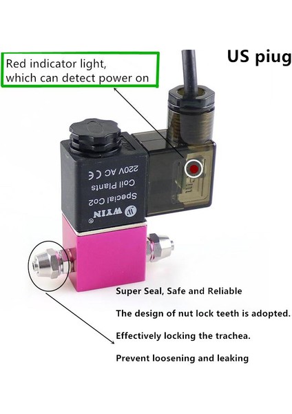 Abd Tarzı Solenoid Valf Mavi Akvaryum Co2 Regülatörü ile Kontrol Manyetik Solenoid Vanalı Karbon Dioksit Basınç Düşürücü Vana (Yurt Dışından)