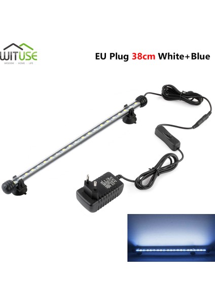 38CM Ab Tarzı Mavi Beyaz cm Daldırma Aydınlatma Lambası LED Akvaryum Işıkları Balık Tankı Işıkları Şişe Işık Balık Tankı Su Geçirmez Lamba (Yurt Dışından)