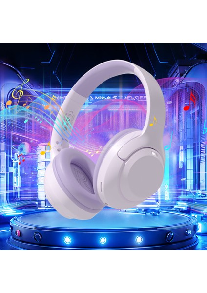 Bluetooth Kablosuz Kulak Üstü Kulaklıklar Mikrofonlu Stereo Katlanabilir Hafif Kulaklıklar Ev Ofis Cep Telefonları Bilgisayarlar ve Daha Fazlası Için (Yurt Dışından)