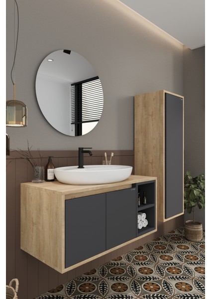 Gül 90 cm Banyo Dolabı+Ayna+Lavabo+Boy Dolabı indirimleri