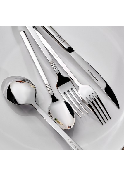 Elegance Nil Platin 12 Kişilik 84 Parça Çatal Kaşık Bıçak Takımı