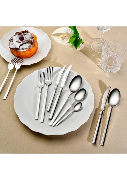 Elegance Nil Platin 12 Kişilik 84 Parça Çatal Kaşık Bıçak Takımı