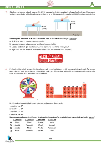 2025 8. Sınıf Lgs Nisan Ayı Meb Örnek Soru Tıpkı Basım 7li Sarmal Deneme Paketi Video/pdf Çözümlü