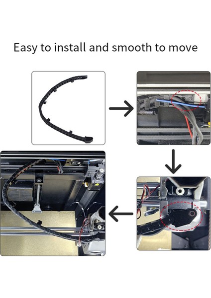 Creality 3D K1 Max Sürükleme Kablosu Zincir Montaj Kiti Için Sürükleme Zinciri (Yurt Dışından) indirimleri