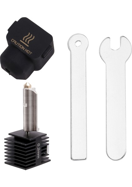 Bambu Lab A1 Nozul Sıcak Uç Montajı Için 0.2mm Sertleştirilmiş Çelik Nozul (Yurt Dışından)