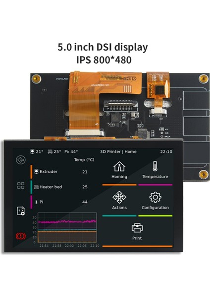 Raspberry Pi Kartı Için LCD Dokunmatik Ekran Dsı Ekran 3D Yazıcı Parçaları (Yurt Dışından)