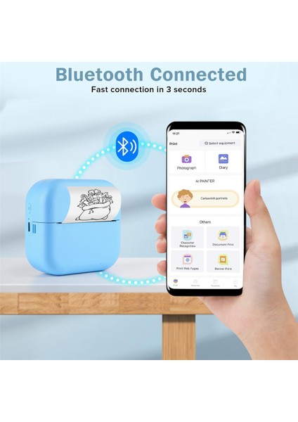 Bluetooth Taşınabilir Termal Kağıt Kablosuz Fotoğraf Yazıcısı Cep Için (Yurt Dışından) fiyatları