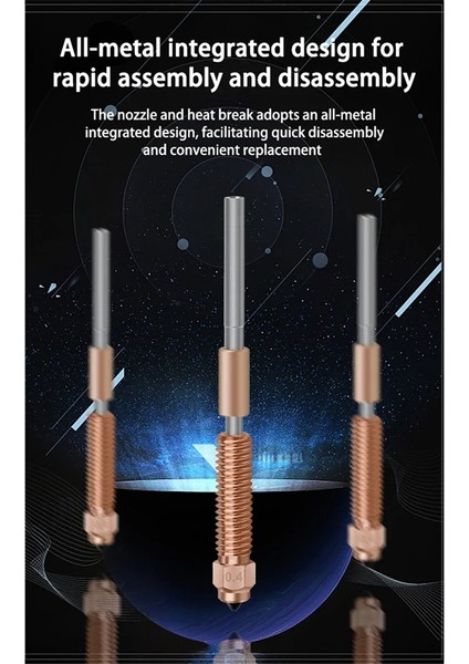 K1C 3D Yazıcı Aksesuarları, Bakır Alaşımı ve Sertleştirilmiş Çelik Nozul (Yurt Dışından) indirimleri