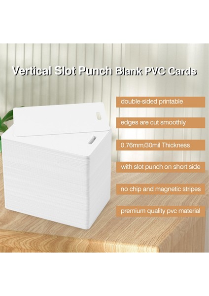 Kısa Kenarında Slot Delgisi Olan 50 Paket Premium Boş Pvc Kart (Yurt Dışından) modelleri