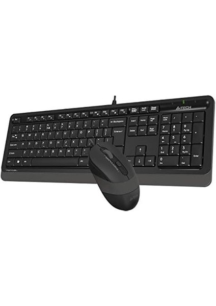 Mouse Set 1600DPI Siyah/gri Fn-Multimedya Klavye+Optik USB Türkçe F1010 Q Yeni