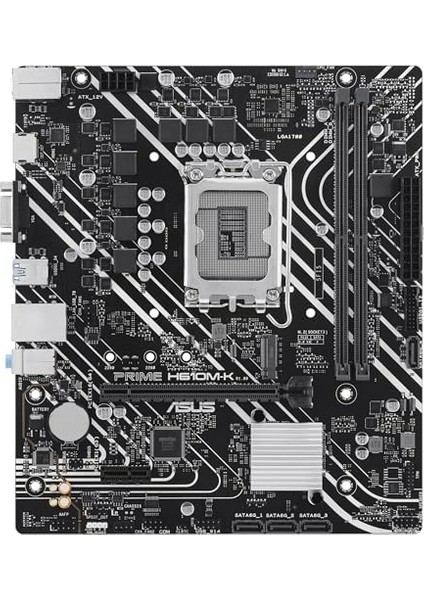 Protectıon Iıı Asus 5x Ram Desteği, 96GB A Kadar Usb3.2 Matx VGA M2 5600 HDMI LGA1700 Ddr5 Intel H610 Prıme H610M-K Yeni