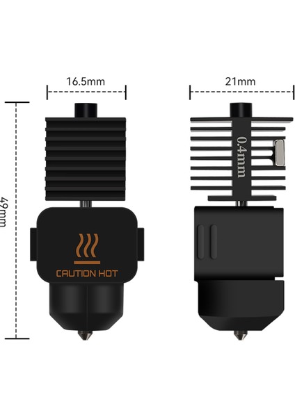 Bambu Lab A1/a1 Mini Hızlı Hızlı Sıcak Uç 0.6mm Nozul Için Sıcak Uç Kiti (Yurt Dışından)