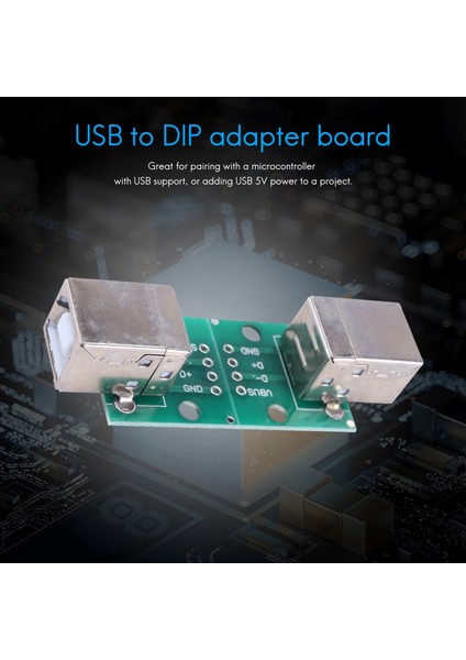 2 x USB Tip B Breakout Kartı 2.54MM Pitch Adaptör Konnektörü (Yurt Dışından)
