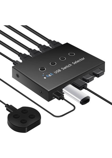 USB Anahtar Seçici 4 Bilgisayar Paylaşımı 4 USB Aygıtı Yazıcı (Yurt Dışından) fiyatları