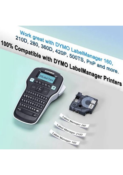 Dymo Label Manager 160 210 450 280 Için Siyah Beyaz Etiket Şeritleri (Yurt Dışından) fırsatları