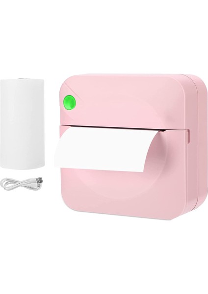 Taşınabilir Mini Termal Cep Yazıcısı, Akıllı Telefon Fotoğraf Yazıcısı, Pembe (Yurt Dışından)