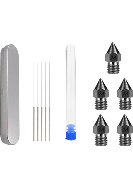 3D Yazıcı Temizleme Aleti Seti 0.4mm Sertleştirilmiş Çelik Nozul (12 Parça) (Yurt Dışından)
