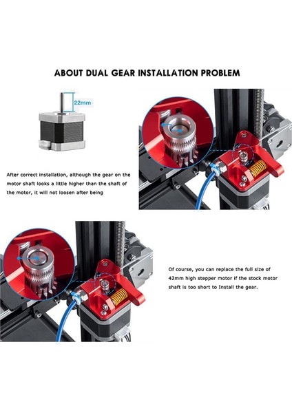 Çift Dişli Ekstruder, Ender 3 CR10 Cr-10 Pro CR-10S ile Uyumlu (Yurt Dışından) fiyatları