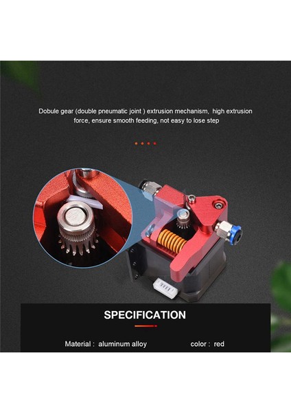 Çift Dişli Ekstruder, Ender 3 CR10 Cr-10 Pro CR-10S ile Uyumlu (Yurt Dışından) modelleri