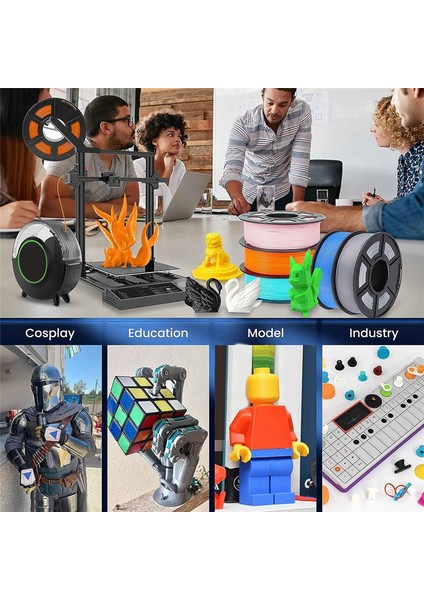 3D Yazıcı Filament Pla +, 3D Baskı 1.75MM Pla Plus, Beyaz (Yurt Dışından)