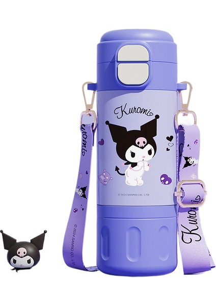Ka Sanrio Kuromi Çocukların Çift Içki Kupası Strap ile Insulatlı (Yurt Dışından)