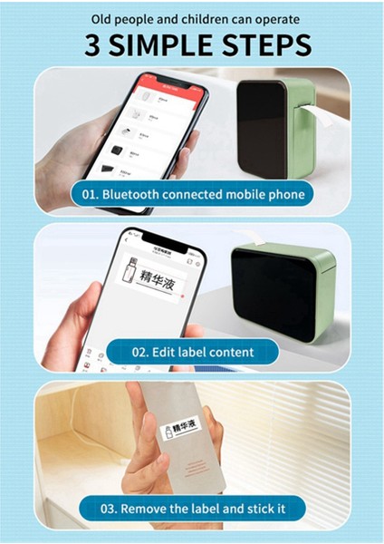 P15 Kablosuz Etiket Yazıcısı Taşınabilir Bluetooth Termal Etiket Üreticisi B (Yurt Dışından) modelleri