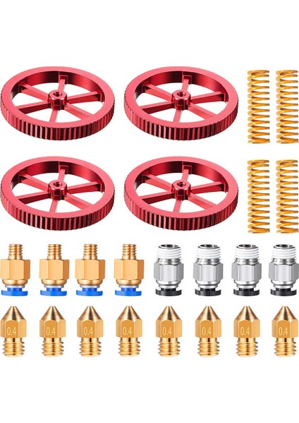 0,4 mm Nozullu Manuel Bükülmüş Alüminyum Tesviye Somunu Kiti 3 Pro (Yurt Dışından)