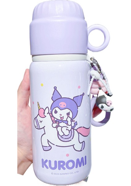 Ka Sanrio Kuromi Çocukların Çift Içki Kupası Strap ile Insulatlı (Yurt Dışından)
